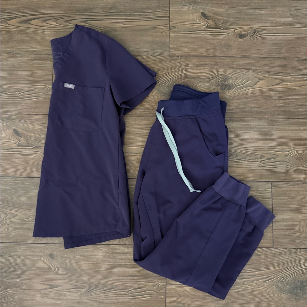 Figs Women's Scrub Set in Dark Purple